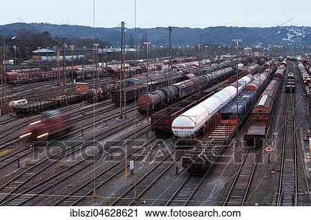 Train formation plant in the suburb of Vorhalle, marshalling yard, freight trains, Hagen, Ruhr area, North Rhine-Westphalia, Germany, Europe View Large Photo Image Stock Image - Train formation plant in the suburb of Vorhalle, marshalling yard, freight trains, Hagen, Ruhr area, North Rhine-Westphalia, Germany, Europe. Fotosearch
