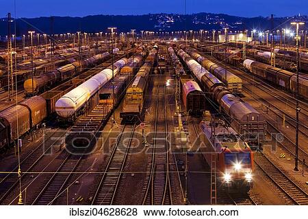Train formation plant in the suburb of Vorhalle, marshalling yard, freight trains, Hagen, Ruhr area, North Rhine-Westphalia, Germany, Europe View Large Photo Image Stock Photo - Train formation plant in the suburb of Vorhalle, marshalling yard, freight trains, Hagen, Ruhr area, North Rhine-Westphalia, Germany, Europe. Fotosearch