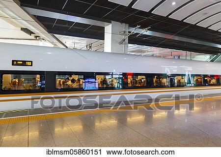Train Fuxing High Speed Train High Speed Train HGV Beijing Beijing South Railway Station, Beijing, China, Asia View Large Photo Image Stock Image - Train Fuxing High Speed Train High Speed Train HGV Beijing Beijing South Railway Station, Beijing, China, Asia. Fotosearch