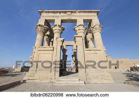 Stock Photo - Trajan kiosk, Philae temple, Aswan, Egypt, Africa. Fotosearch