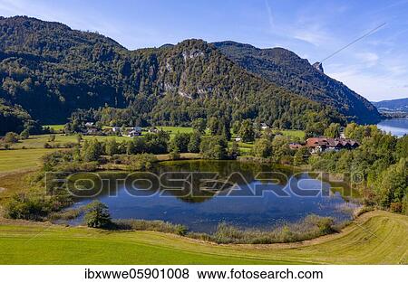 UAV photo, Egelsee in Scharfling behind it Mondsee, Mondseeland, Salzkammergut, Upper Austria, Austria, Europe View Large Photo Image Stock Photo - UAV photo, Egelsee in Scharfling behind it Mondsee, Mondseeland, Salzkammergut, Upper Austria, Austria, Europe. Fotosearch