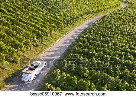 UAV recording, businessman in a vintage car, driving through vineyard, Remstal, Baden-Württemberg, Germany, Europe View Large Photo Image Stock Photo - UAV recording, businessman in a vintage car, driving through vineyard, Remstal, Baden-Württemberg, Germany, Europe. Fotosearch