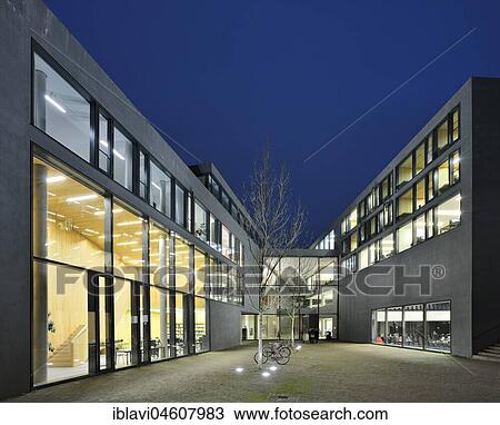 University Library of the Bauhaus-University, Night Scene, Weimar, Thuringia, Germany, Europe View Large Photo Image Stock Image - University Library of the Bauhaus-University, Night Scene, Weimar, Thuringia, Germany, Europe. Fotosearch