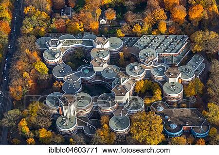 Stock Image - University of Duisburg-Essen, UDE, autumn foliage, Duisburg, Ruhr Area, North Rhine-Westphalia, Germany, Europe. Fotosearch