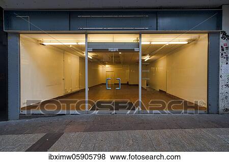 Stock Photo - Vacant shop in the city centre, Corona crisis, Stuttgart, Baden-Württemberg, Germany, Europe. Fotosearch