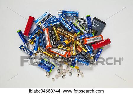Picture - Various batteries and accumulators, Germany, Europe. Fotosearch