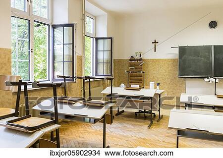 Ventilation in a classroom, open windows, Austria, Europe View Large Photo Image Picture - Ventilation in a classroom, open windows, Austria, Europe. Fotosearch
