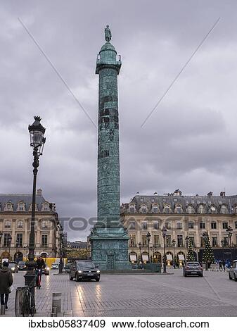 Victory Column Colonne Vendôme at Place Vendôme, Paris, France, Europe View Large Photo Image Stock Photo - Victory Column Colonne Vendôme at Place Vendôme, Paris, France, Europe. Fotosearch