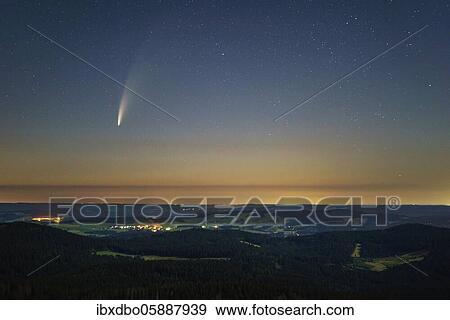 View from Feldberg with Comet Neowise ( C/2020 F3), Dawn, Feldberg, Black Forest, Baden-Württemberg, Germany, Europe View Large Photo Image Stock Photo - View from Feldberg with Comet Neowise ( C/2020 F3), Dawn, Feldberg, Black Forest, Baden-Württemberg, Germany, Europe. Fotosearch