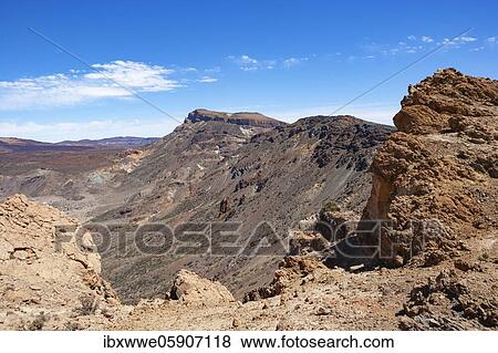 View from Sombrero de Chasna to the Canadas, Teide National Park, Tenerife, Canary Islands, Spain, Europe View Large Photo Image Stock Photo - View from Sombrero de Chasna to the Canadas, Teide National Park, Tenerife, Canary Islands, Spain, Europe. Fotosearch
