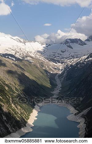 View from the Berliner Höhenweg to the Schlegeis reservoir, Schlegeis reservoir, Zillertal Alps, Schlegeiskees glacier, Zillertal, Tyrol, Austria, Europe View Large Photo Image Stock Image - View from the Berliner Höhenweg to the Schlegeis reservoir, Schlegeis reservoir, Zillertal Alps, Schlegeiskees glacier, Zillertal, Tyrol, Austria, Europe. Fotosearch