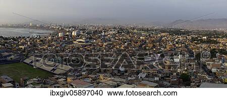 View from the Cristo del Pacífico viewpoint over the bay and the city, Lima, Peru, South America View Large Photo Image Stock Image - View from the Cristo del Pacífico viewpoint over the bay and the city, Lima, Peru, South America. Fotosearch