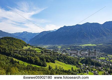View from the Ewigen Wand to Bad Goisern, Salzkammergut, Upper Austria, Austria, Europe View Large Photo Image Stock Image - View from the Ewigen Wand to Bad Goisern, Salzkammergut, Upper Austria, Austria, Europe. Fotosearch