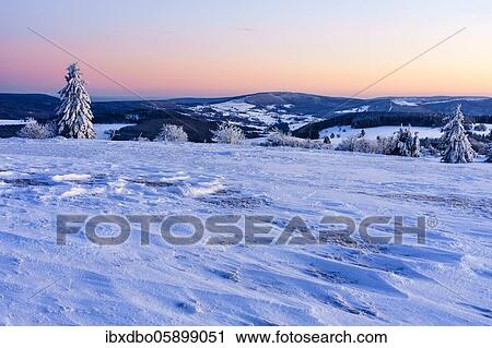 View from Wasserkuppe in south direction in winter, dusk, nature park Park Hessian Rhön, Hesse, Germany, Europe View Large Photo Image Stock Image - View from Wasserkuppe in south direction in winter, dusk, nature park Park Hessian Rhön, Hesse, Germany, Europe. Fotosearch