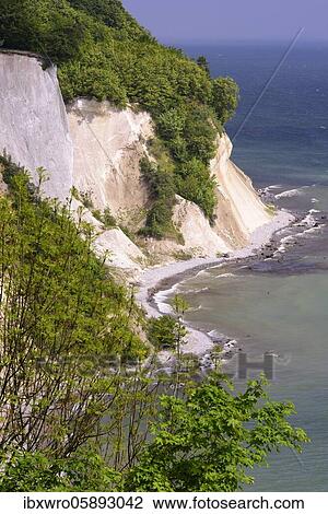 View of the chalk cliffs in the Jasmund National Park on Rügen, Baltic Sea, Saßnitz, Mecklenburg-Western Pomerania, Germany, Europe View Large Photo Image Stock Image - View of the chalk cliffs in the Jasmund National Park on Rügen, Baltic Sea, Saßnitz, Mecklenburg-Western Pomerania, Germany, Europe. Fotosearch