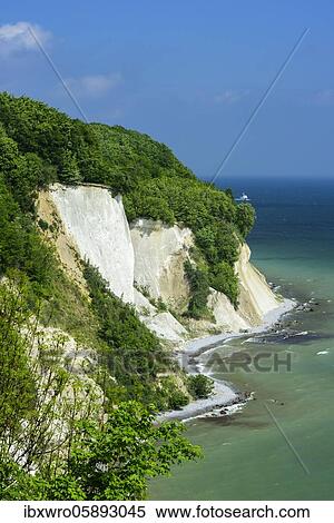 View of the chalk cliffs in the Jasmund National Park on Rügen, Baltic Sea, Saßnitz, Mecklenburg-Western Pomerania, Germany, Europe View Large Photo Image Stock Photography - View of the chalk cliffs in the Jasmund National Park on Rügen, Baltic Sea, Saßnitz, Mecklenburg-Western Pomerania, Germany, Europe. Fotosearch