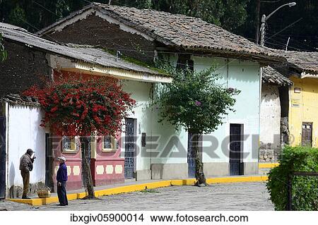Village life on the main road, Chavín de Huántar, near Huaraz, Ancash region, Peru, South America View Large Photo Image Picture - Village life on the main road, Chavín de Huántar, near Huaraz, Ancash region, Peru, South America. Fotosearch