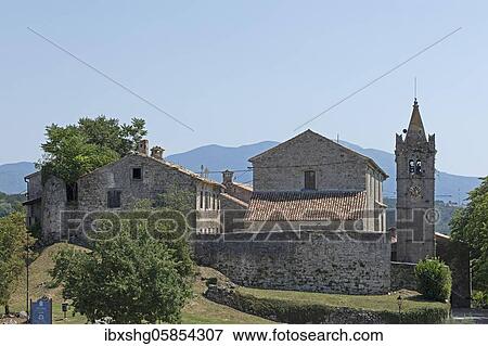 Village view with church Maria Himmelfahrt, Hum, Istria, Croatia, Europe View Large Photo Image Stock Photo - Village view with church Maria Himmelfahrt, Hum, Istria, Croatia, Europe. Fotosearch