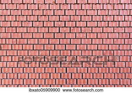 Stock Image - Wall, Wall of red bricks, Background picture, Germany, Europe. Fotosearch