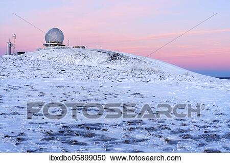 Wasserkuppe in winter, dusk, Radom, nature park Park Hessian Rhön, Hesse, Germany, Europe View Large Photo Image Stock Image - Wasserkuppe in winter, dusk, Radom, nature park Park Hessian Rhön, Hesse, Germany, Europe. Fotosearch