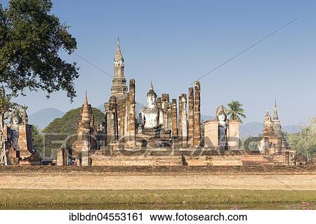 Wat Mahathat, Sukhothai historical park, Sukhothai, Thailand, Asia View Large Photo Image Stock Image - Wat Mahathat, Sukhothai historical park, Sukhothai, Thailand, Asia. Fotosearch