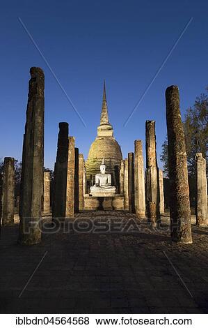 Wat Sa Sri at dusk, Sukhothai historical park, Sukhothai, Thailand, Asia View Large Photo Image Stock Photo - Wat Sa Sri at dusk, Sukhothai historical park, Sukhothai, Thailand, Asia. Fotosearch