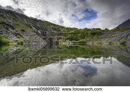 Water level in the former slate quarry near Ballaculish, West Highlands, Scotland, Great Britain View Large Photo Image Stock Image - Water level in the former slate quarry near Ballaculish, West Highlands, Scotland, Great Britain. Fotosearch