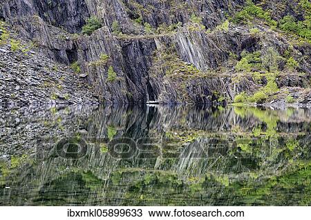 Water level in the former slate quarry near Ballaculish, West Highlands, Scotland, Great Britain View Large Photo Image Stock Image - Water level in the former slate quarry near Ballaculish, West Highlands, Scotland, Great Britain. Fotosearch