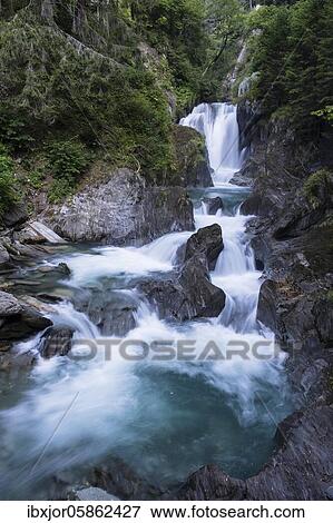 Waterfall and cascades in the Groppenstein Gorge, Obervellach, Drautal, Carinthia, Austria, Europe View Large Photo Image Stock Photo - Waterfall and cascades in the Groppenstein Gorge, Obervellach, Drautal, Carinthia, Austria, Europe. Fotosearch