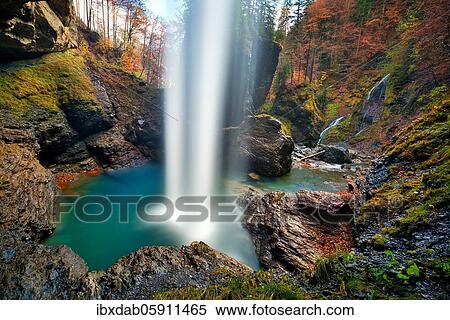 Waterfall Berglistüber, Linthal, Canton Glarus, Switzerland, Europe View Large Photo Image Stock Photography - Waterfall Berglistüber, Linthal, Canton Glarus, Switzerland, Europe. Fotosearch