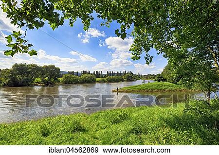 Weser near Höxter, Weserbergland, North Rhine-Westphalia, Germany, Europe View Large Photo Image Stock Photo - Weser near Höxter, Weserbergland, North Rhine-Westphalia, Germany, Europe. Fotosearch