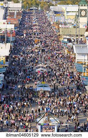 Wirtsbudenstraße, Oktoberfest, Wiesn, Munich, Upper Bavaria, Bavaria, Germany, Europe View Large Photo Image Stock Photo - Wirtsbudenstraße, Oktoberfest, Wiesn, Munich, Upper Bavaria, Bavaria, Germany, Europe. Fotosearch