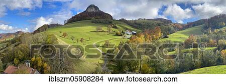 Wisner Flue in autumn, Wisen, Solothurn, Switzerland, Europe View Large Photo Image Picture - Wisner Flue in autumn, Wisen, Solothurn, Switzerland, Europe. Fotosearch