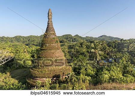 Zina Man Aung Pagoda, Mrauk U, Burma, Myanmar, Asia View Large Photo Image Stock Photography - Zina Man Aung Pagoda, Mrauk U, Burma, Myanmar, Asia. Fotosearch