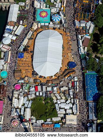 Stock Photography - 582. Cranger fairgrounds, fairground carnivals, fairground attractions, Volksfest, new event tent, Herne, Ruhr area, North Rhine-Westphalia, Germany, Europe. Fotosearch