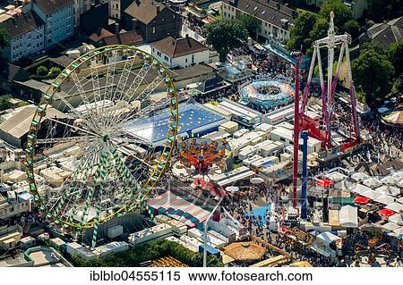 Stock Photography - 582. Cranger fairgrounds, fairground carriages, ferris wheel, rides, fairground attractions, Volksfest, Herne, Ruhr area, North Rhine-Westphalia, Germany, Europe. Fotosearch