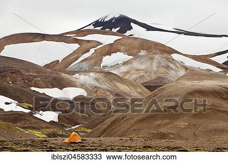 A tent on a snow-covered rhyolite mountain, high temperature area Hveradalir, Kerlingarfjöll, Island View Large Photo Image Stock Image - A tent on a snow-covered rhyolite mountain, high temperature area Hveradalir, Kerlingarfjöll, Island. Fotosearch