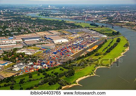 Aerial view, Port of Duisburg, Rhine, Rheinhausen, Duisburg, Ruhr, North Rhine-Westphalia, Germany, Europe View Large Photo Image Stock Photography - Aerial view, Port of Duisburg, Rhine, Rheinhausen, Duisburg, Ruhr, North Rhine-Westphalia, Germany, Europe. Fotosearch