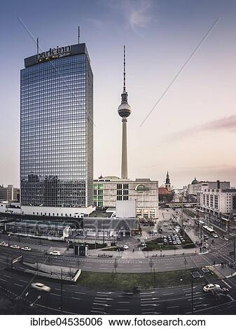 Alexanderplatz with TV tower and Hotel Park Inn, Berlin, Germany, Europe View Large Photo Image Stock Photograph - Alexanderplatz with TV tower and Hotel Park Inn, Berlin, Germany, Europe. Fotosearch