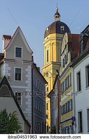 Alley with court church Unsere Liebe Frau, St. Mary, Neuburg on the Danube, Upper Bavaria, Bavaria, Germany, Europe View Large Photo Image Stock Image - Alley with court church Unsere Liebe Frau, St. Mary, Neuburg on the Danube, Upper Bavaria, Bavaria, Germany, Europe. Fotosearch