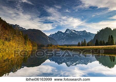 Almsee in autumn, Totes Gebirge, Almtal, Salzkammergut, Upper Austria, Austria, Europe View Large Photo Image Stock Photo - Almsee in autumn, Totes Gebirge, Almtal, Salzkammergut, Upper Austria, Austria, Europe. Fotosearch
