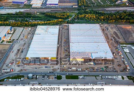 Amazon Logistics, construction of a new warehouse, E-commerce, Warehouse, distribution depot, Dortmund, Ruhr Area, North Rhine-Westphalia, Germany, Europe View Large Photo Image Stock Photograph - Amazon Logistics, construction of a new warehouse, E-commerce, Warehouse, distribution depot, Dortmund, Ruhr Area, North Rhine-Westphalia, Germany, Europe. Fotosearch