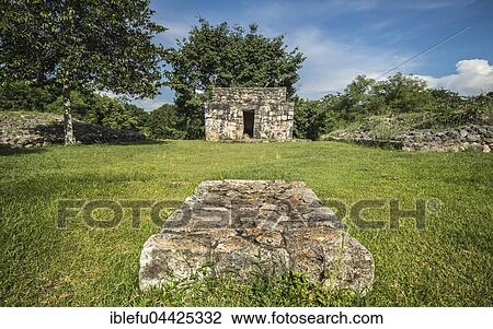 Stock Image - Ancient Mayan ruin, Ek Balam, Yucatan, Mexico, Central America. Fotosearch
