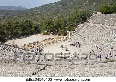 Ancient Theatre, Epidaurus, Peloponnese, Greece, Europe View Large Photo Image Stock Image - Ancient Theatre, Epidaurus, Peloponnese, Greece, Europe. Fotosearch