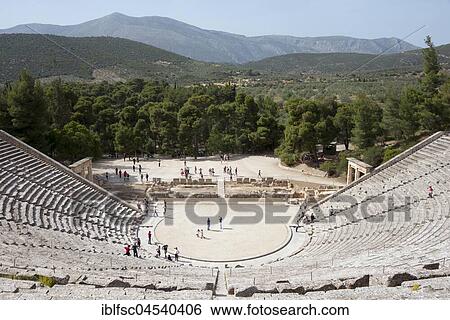 Ancient Theatre, Epidaurus, Peloponnese, Greece, Europe View Large Photo Image Stock Photograph - Ancient Theatre, Epidaurus, Peloponnese, Greece, Europe. Fotosearch