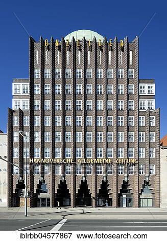 Stock Photo - Anzeiger high-rise building at Steintor, 1928, brick expressionism, architect Fritz Höger, Hanover, Lower Saxony, Germany, Europe. Fotosearch