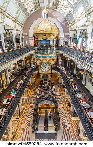 Picture - Arcades, boutiques, shopping temple Queen Victoria Building QVB, Sydney, New South Wales, Australia, Oceania. Fotosearch