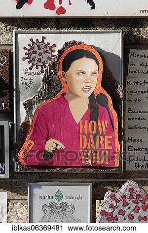 Art collage with portrait of Greta Thunberg, How dare you, Appeal for Climate and Environmental Protection, Open-Air Gallery Flingern, Düsseldorf, North Rhine-Westphalia, Germany, Europe View Large Photo Image Stock Image - Art collage with portrait of Greta Thunberg, How dare you, Appeal for Climate and Environmental Protection, Open-Air Gallery Flingern, Düsseldorf, North Rhine-Westphalia, Germany, Europe. Fotosearch
