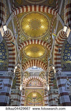 Artistic vaulted ceiling, Church of Notre-Dame de la Garde, Marseille, Bouches-du-Rhône Department, Provence-Alpes-Côte d' Azur, France, Europe View Large Photo Image Stock Photo - Artistic vaulted ceiling, Church of Notre-Dame de la Garde, Marseille, Bouches-du-Rhône Department, Provence-Alpes-Côte d' Azur, France, Europe. Fotosearch