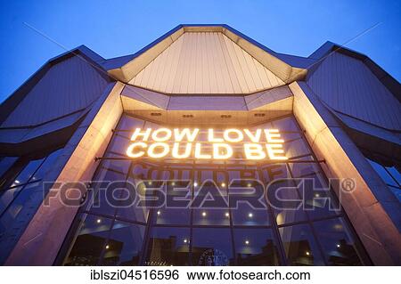 Audimax of the Ruhr University with the lettering How love could be, Bochum, Ruhr area, North Rhine-Westphalia, Germany, Europe View Large Photo Image Stock Photograph - Audimax of the Ruhr University with the lettering How love could be, Bochum, Ruhr area, North Rhine-Westphalia, Germany, Europe. Fotosearch